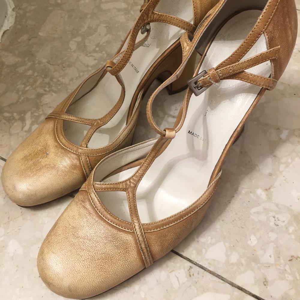 Cognac Beige Prada maryjanes size 6.5
